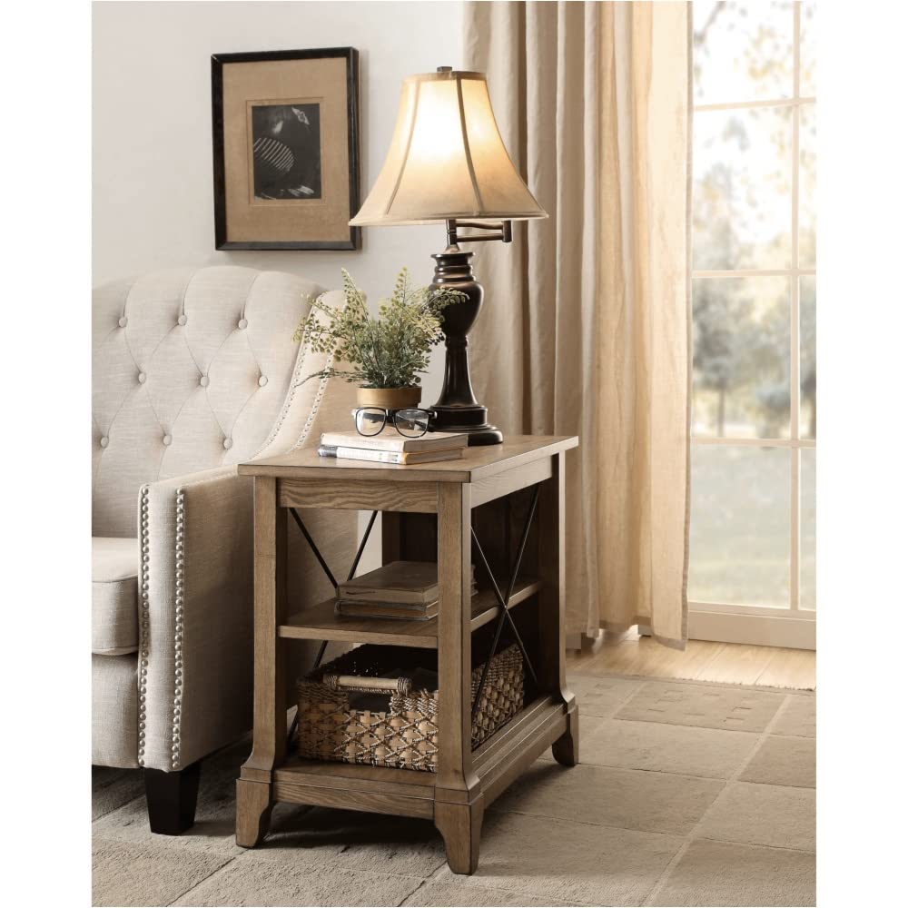 NYCSUOANI Oak Wood Side Table for Living Room - 16