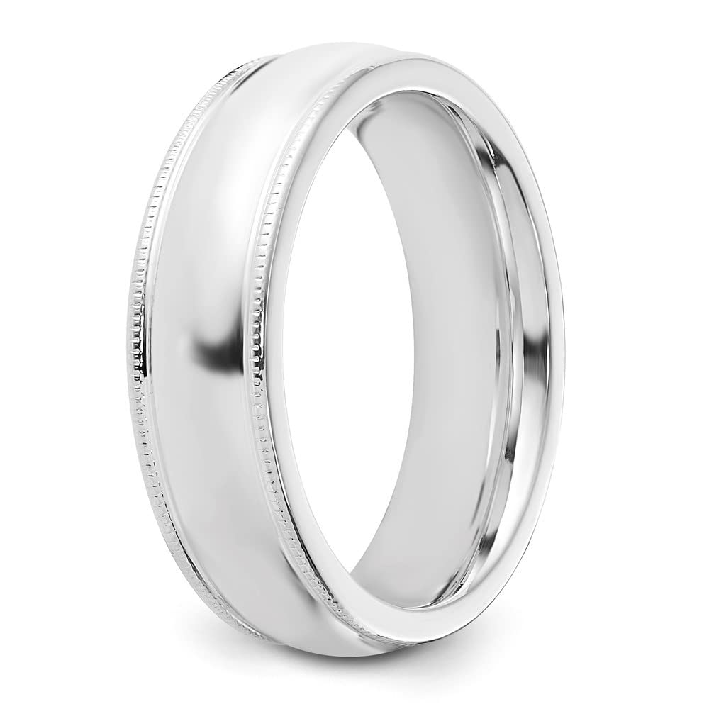 Diamond2Deal 6mm 925 Sterling Silver Wedding Band Ring for Men & Women - Perfect for Engagement, Anniversary & Everyday Wear
