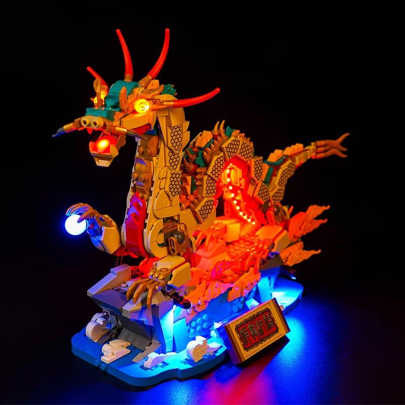 LEGO Auspicious Dragon 80112 Light Kit - DIY Lighting Set for LEGO Models | Perfect for Home Decoration, Gift Giving & Display