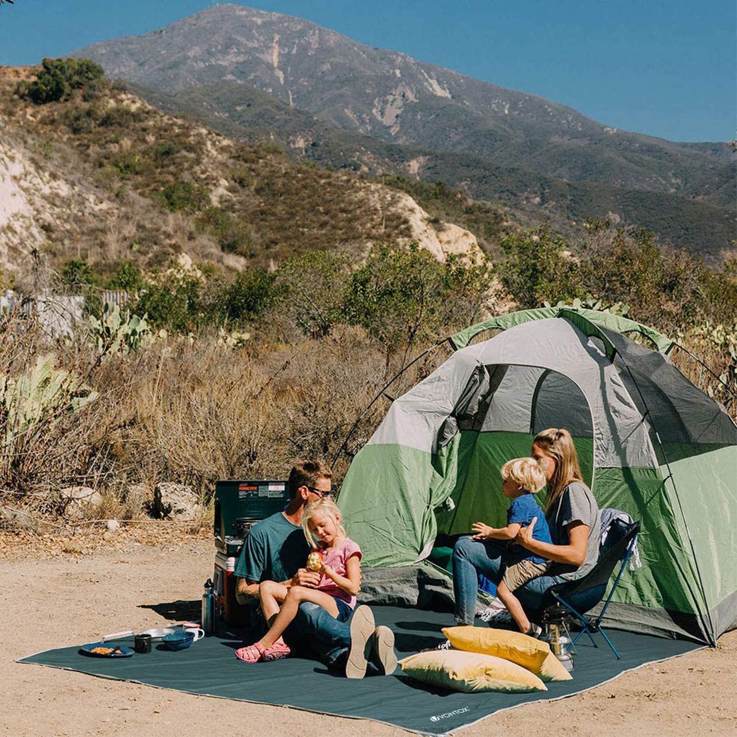 Premium Waterproof Camping Tent Tarp with UV Protection - Lightweight Shelter for Backpacking, Hiking & Hammock - Easy Setup Outdoor Canopy (Blue, Small) | Perfect for Camping Trips, Beach Outings & Backyard Adventures