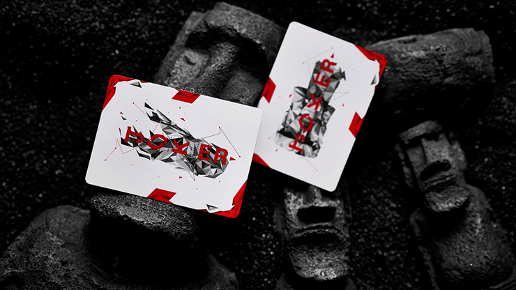 Premium Moai Playing Cards - Red Edition | Unique Hawaiian-Inspired Design for Poker, Magic Tricks & Collectors