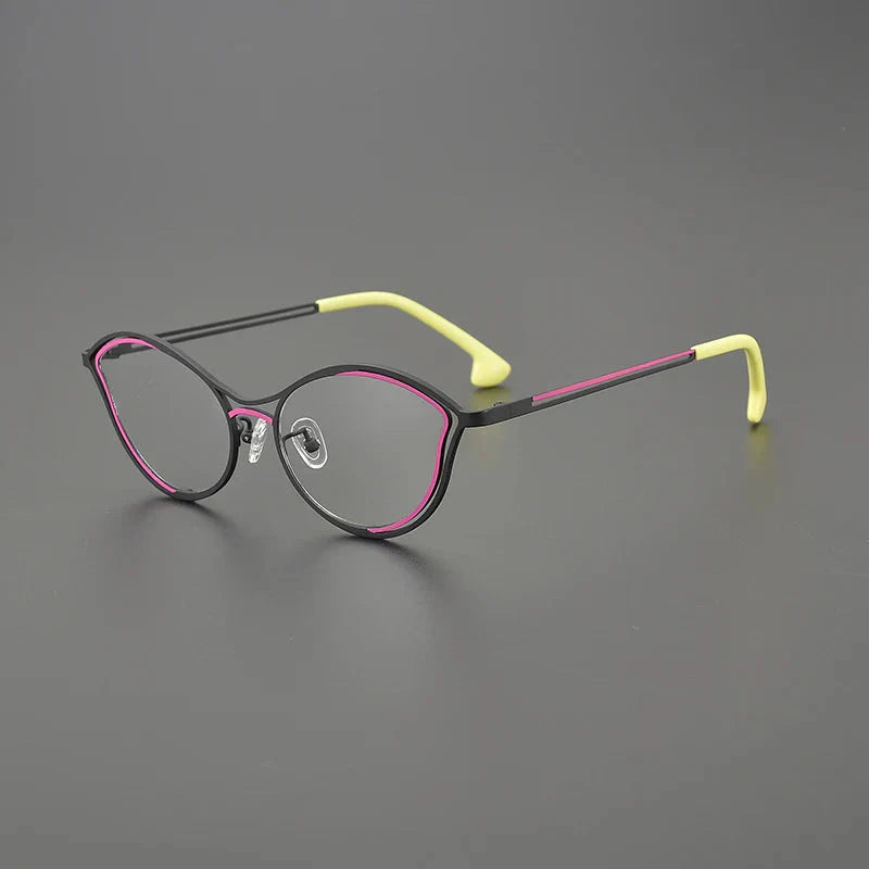 Jeanie Cat Eye Titanium Glasses Frame - Lightweight & Durable Women's Eyewear for Work, Reading & Fashion Accessories