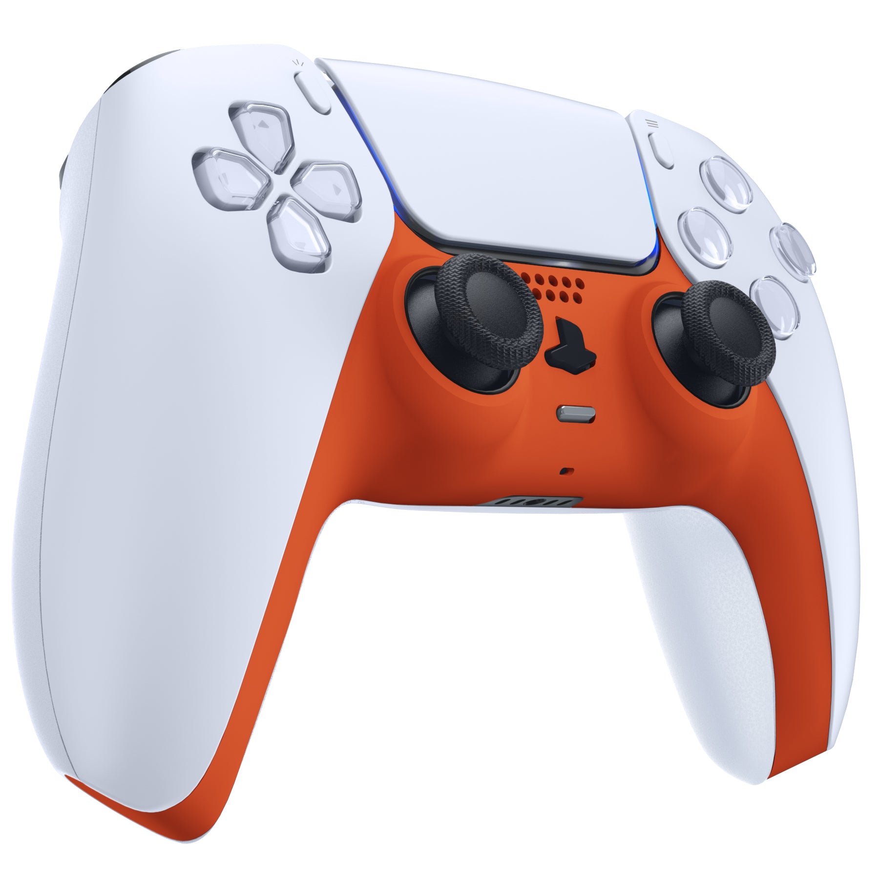 eXtremeRate Orange PS5 Controller Shell Cover - DIY Replacement Faceplate with Decorative Trim & Accent Rings (Compatible with PlayStation 5 DualSense Controller) - Perfect for Gaming Enthusiasts & Custom Mods