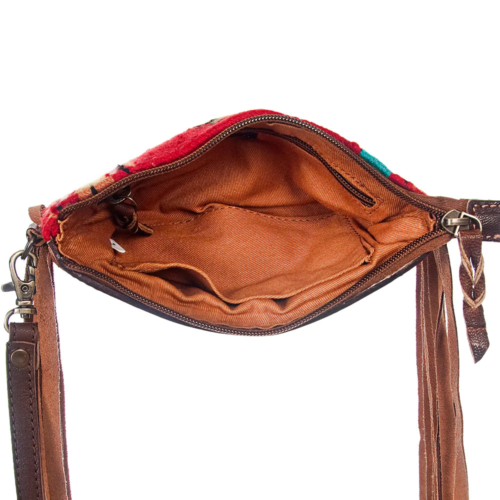 American Darling Red Tooled Leather Clutch - Elegant Women's Evening Bag for Parties, Weddings & Special Occasions