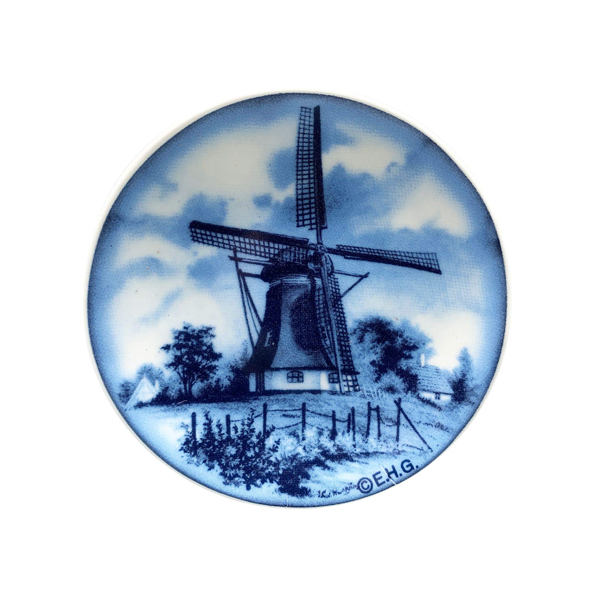 Delft Blue Windmill Ceramic Kitchen Magnet | European Souvenir Gift | Perfect for Fridge Decor, Travel Keepsake & Dutch-Themed Home Accessory