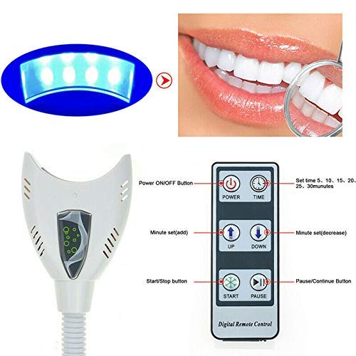 Professional Teeth Whitening Kit with LED Light Accelerator - Fast & Effective Mobile Teeth Bleaching Machine for Brighter Smile - Perfect for Home Use & Travel