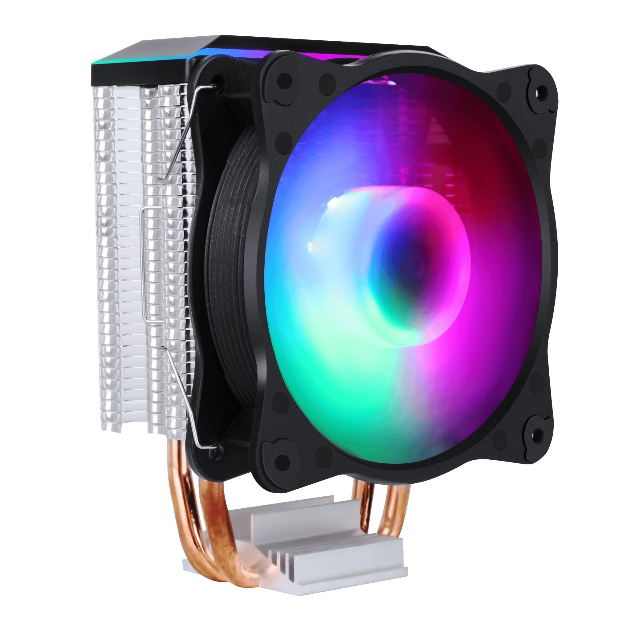 SAMA KA200D RGB CPU Air Cooler - Compatible with Intel LGA 775/1150/1151/1155/1156/1200/1366/1700 Sockets - High Performance PC Cooling Fan with RGB Lighting for Gaming & Workstation Computers