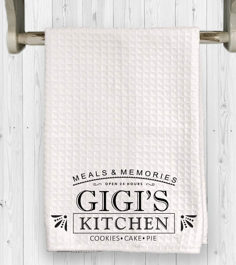 Custom Personalized Kitchen Towel Set - 16x24 Inch Waffle Weave Dish Towels for Farmhouse Decor | Perfect for Cooking, Baking & Rustic Home Decor
