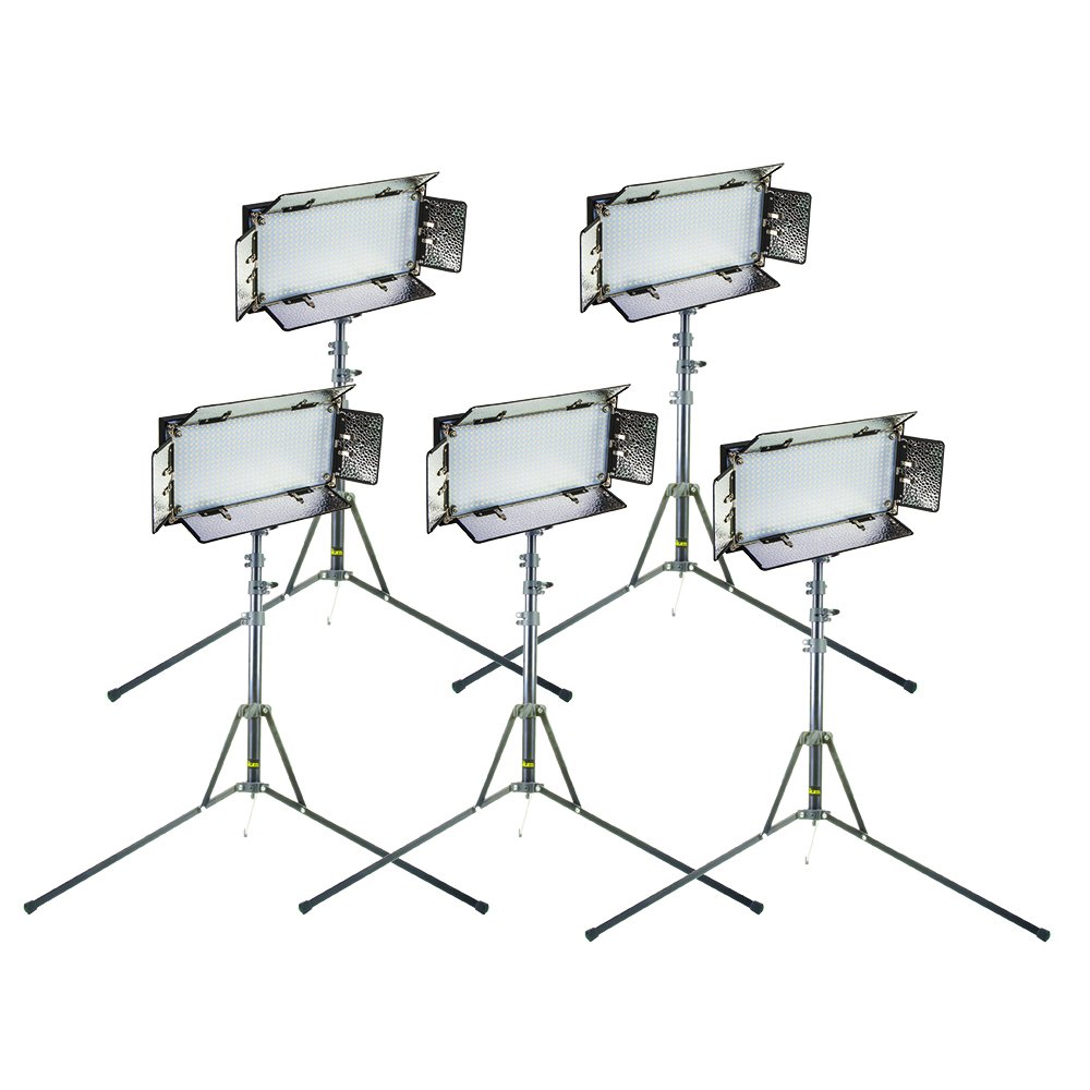 CHRB550-v2 LED Studio Lighting Kit with 5 IB508-V2 Panels - Professional Photography & Video Lighting for YouTube, Streaming, and Content Creation (Black)