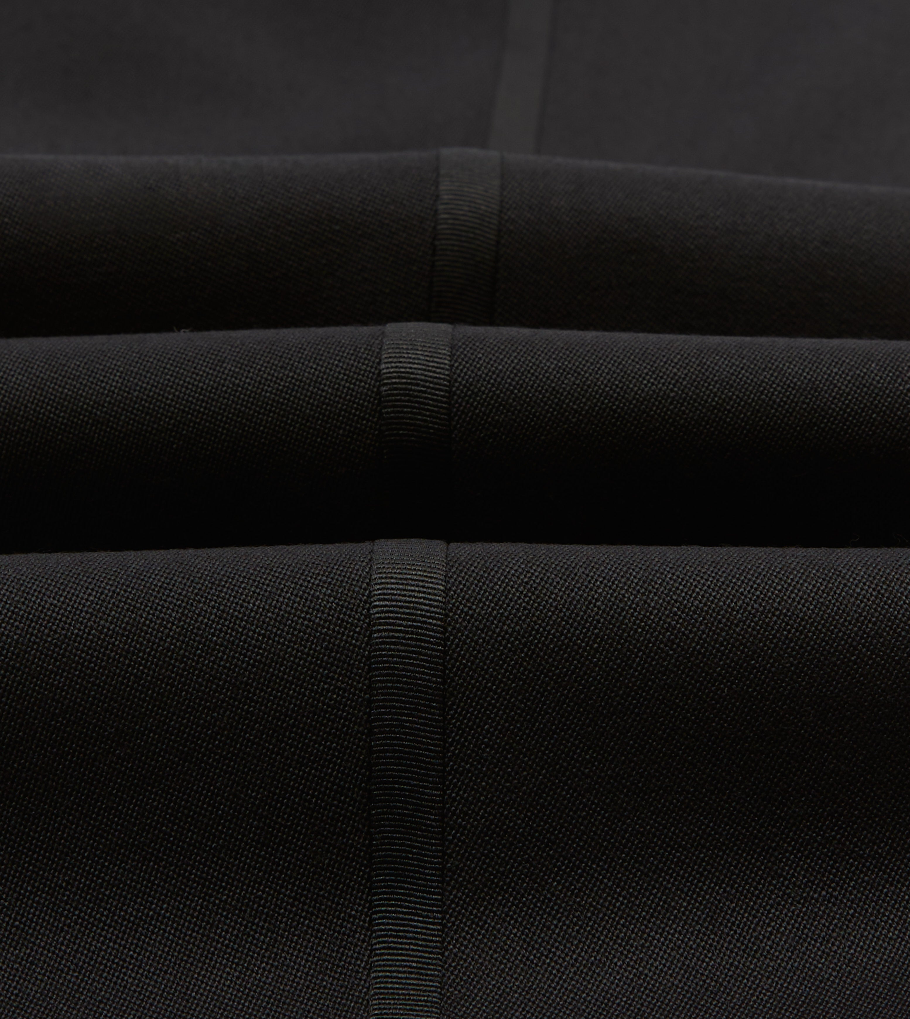Premium Black Barathea Wool Single Pleat Formal Trousers for Men - Elegant Evening Wear for Weddings, Galas & Business Events