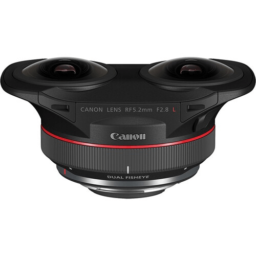 Canon RF 5.2mm f/2.8L Dual Fisheye 3D VR Lens for 360° Video & Virtual Reality Photography - Perfect for Vlogging, Live Streaming, and Immersive Content Creation