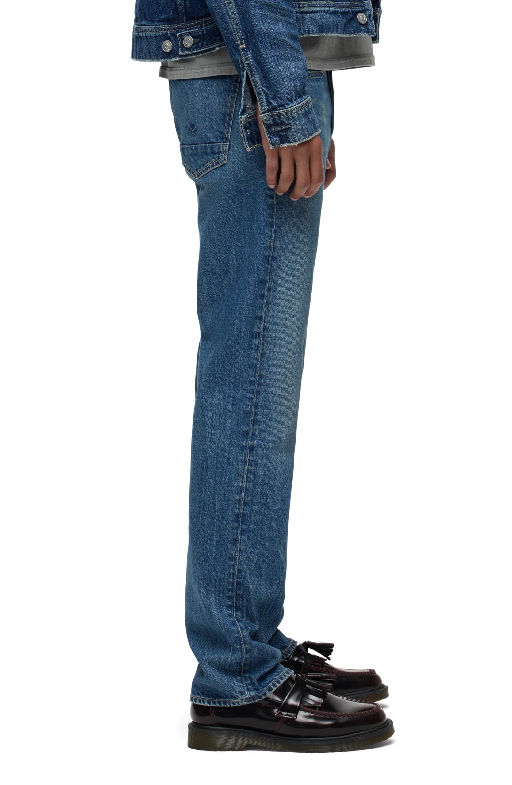 HUDSON Men's Wes Straight Leg Jean - Classic Comfort Denim Pants for Casual Wear & Everyday Style