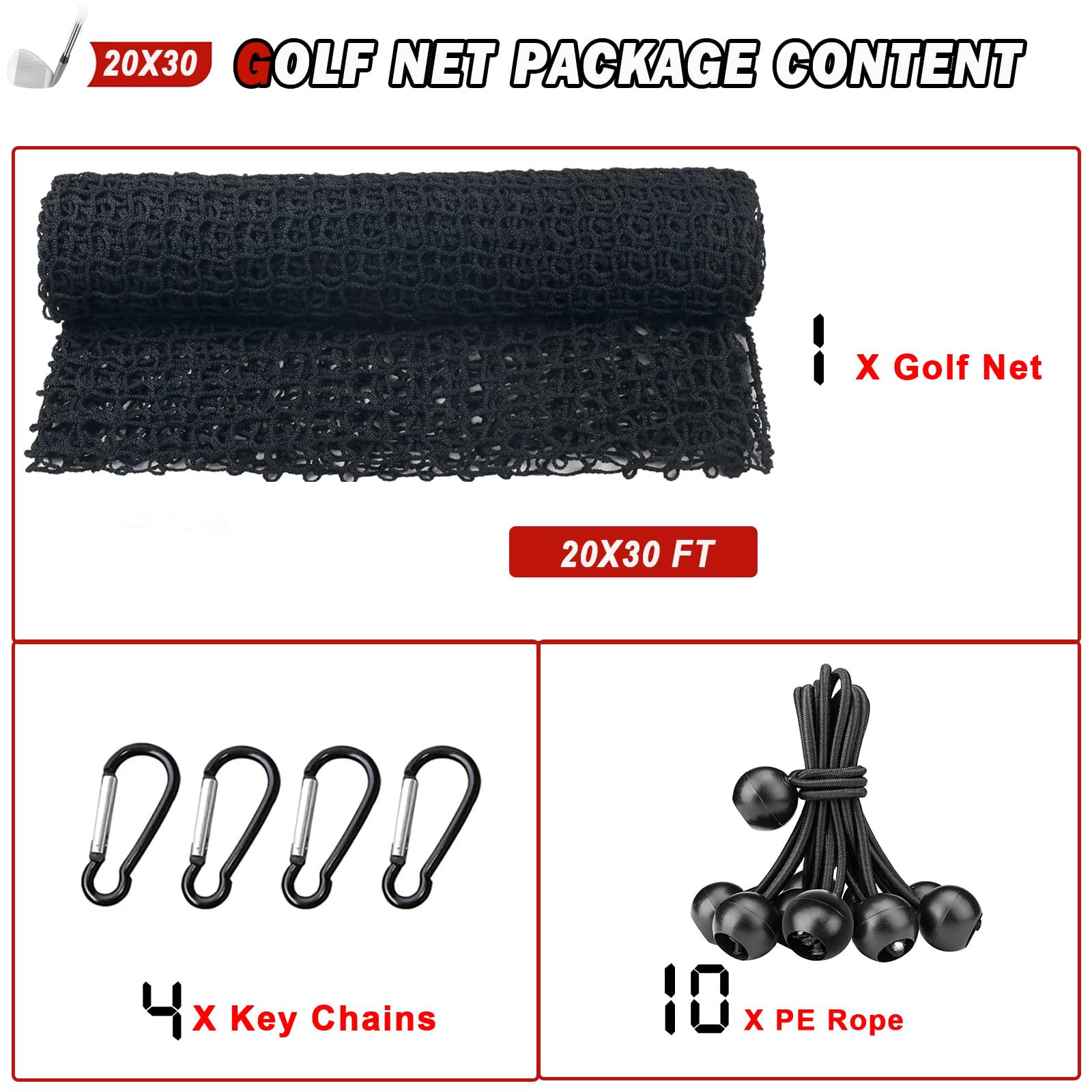 Heavy Duty Sports Netting - Durable Ball Net for Golf, Baseball, Hockey & Soccer | Perfect for Backyard Practice, Training & Game Protection