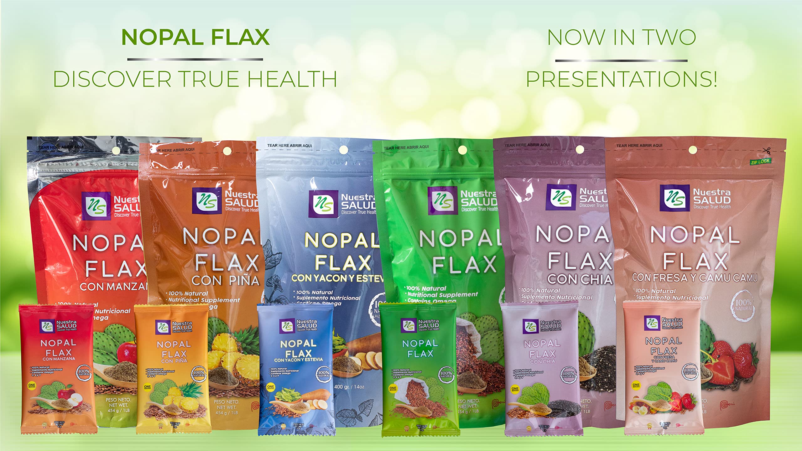 Nopal Flax Linaza Plus Value Pack (3 Bags) - 454g Colon Cleanse Fiber Supplement with Flaxseed | Supports Digestive Health & Detox | Ideal for Smoothies, Baking & Weight Management