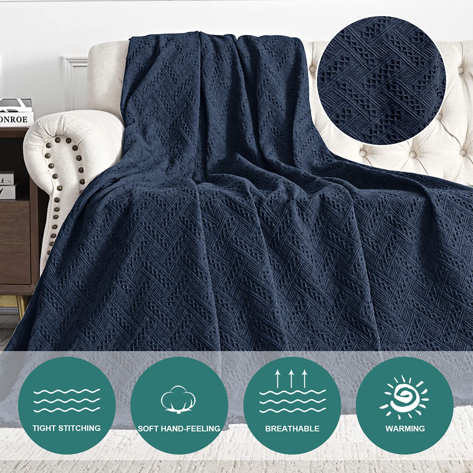 MYSKY HOME 2-Cushion Sofa Slipcover - Stretchable Couch Cover for Living Room & Sectional Sofas - Pet-Friendly Sofa Protector (X-Large 71