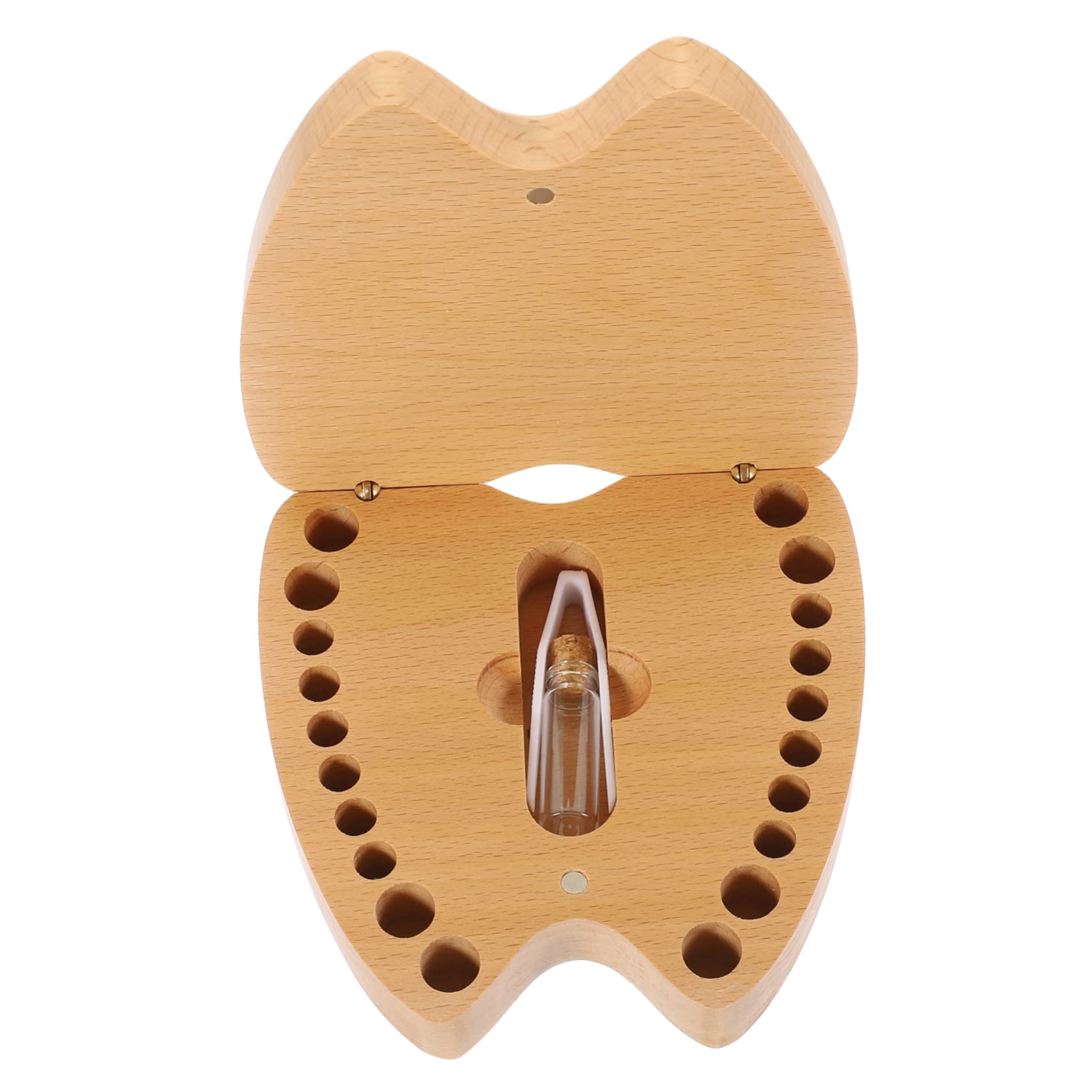 UPKOCH 2 Pack Wooden Baby Tooth Keepsake Box - First Lost Tooth Storage Container for Kids, Durable Tooth Holder for Baby Teeth Collection - Perfect for Memory Keeping & Baby Shower Gifts