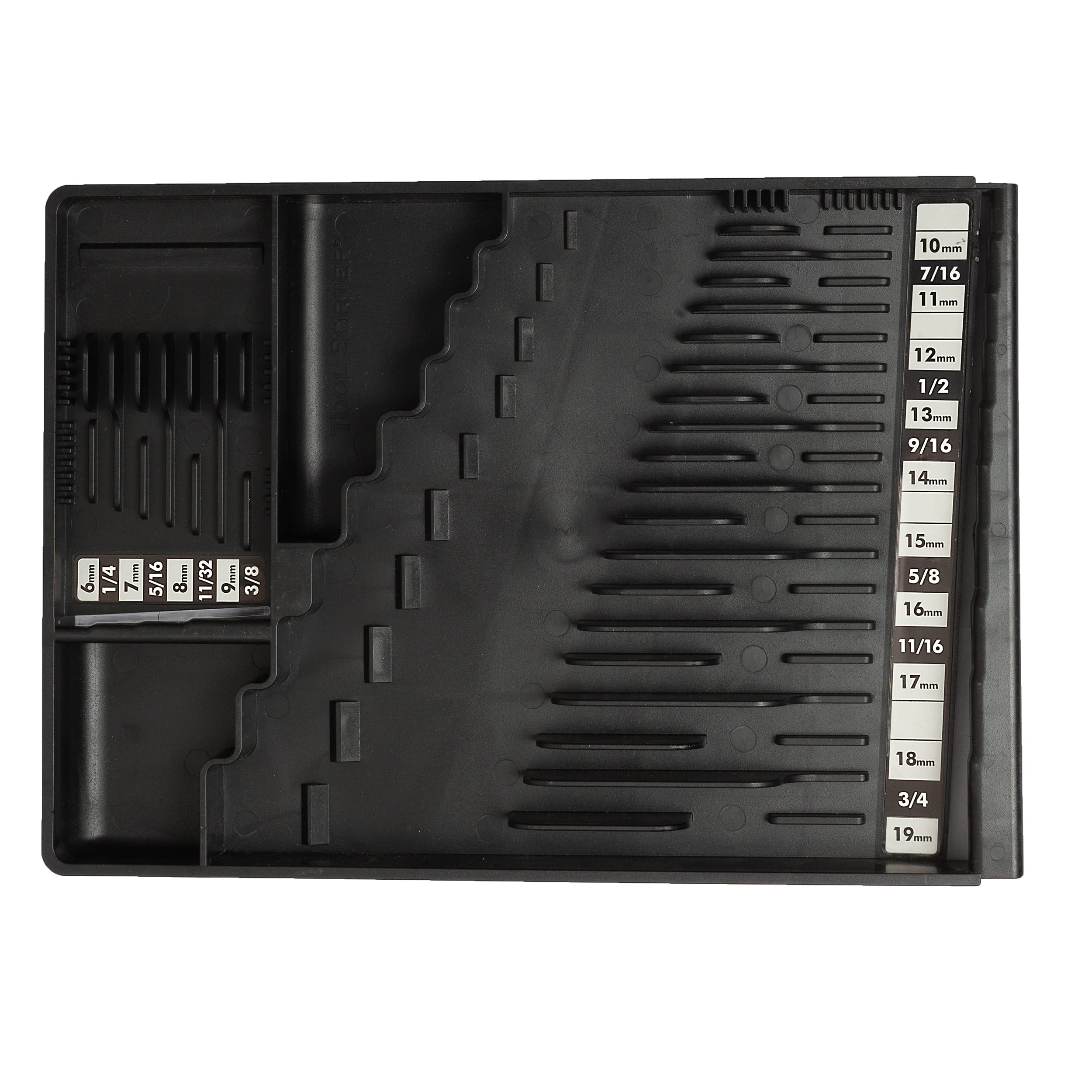 Premium Black Wrench Organizer - Made in USA - Perfect for Toolbox, Garage & Workshop Organization