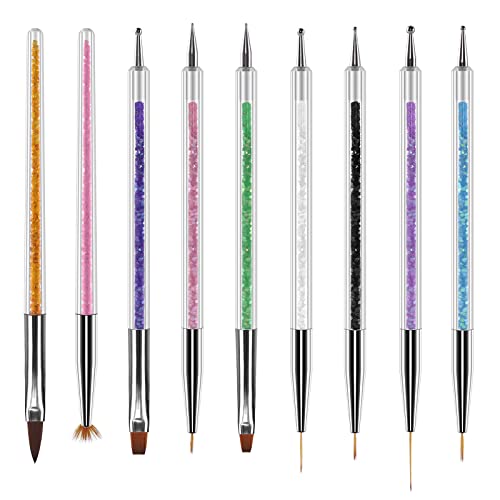 9pcs nail art brushes kit