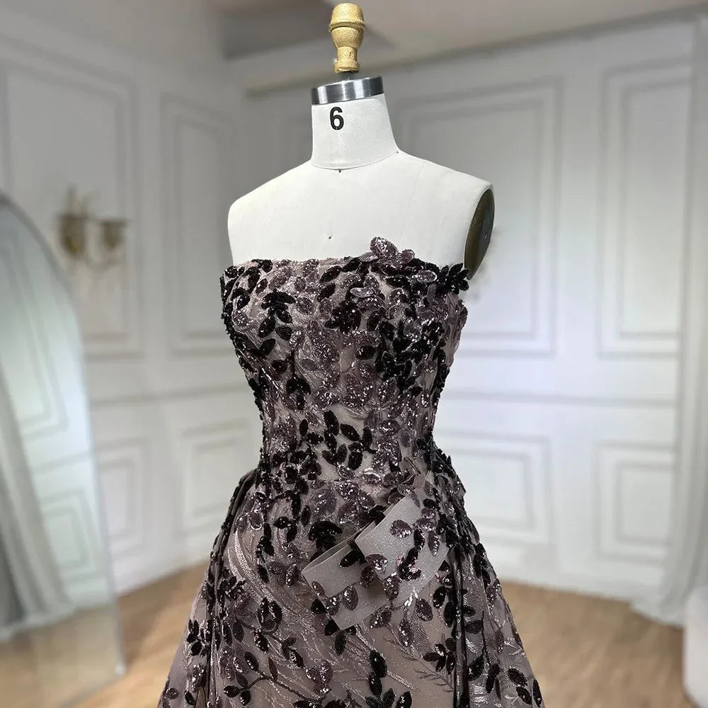 Elegant Pink A-Line Off-the-Shoulder Beaded Sequins Evening Dress for Women - Luxury Dubai Party Gown for Weddings, Galas & Special Occasions