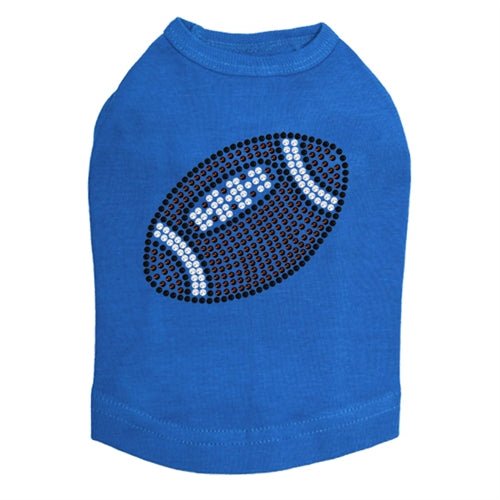 Sparkling Brown Football Rhinestone Tank Top for Women - Multiple Colors Available - Perfect for Game Day, Parties & Sports Events