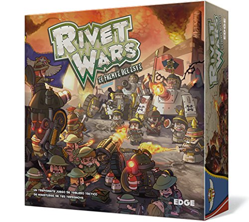 Edge Entertainment Rivet Wars Board Game - Spanish Edition (EDGRV01) | Strategy War Game for Adults & Teens | Perfect for Game Nights & Collectors