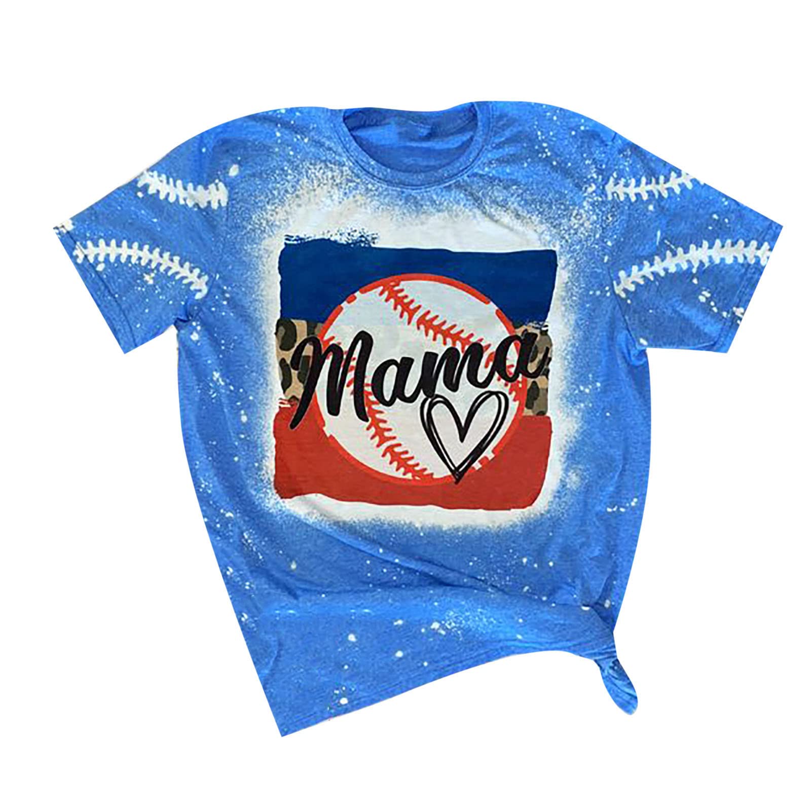 Trendy Women's Short Sleeve T-Shirts - Round Neck Tie-Dye Blouses for Summer Casual Wear