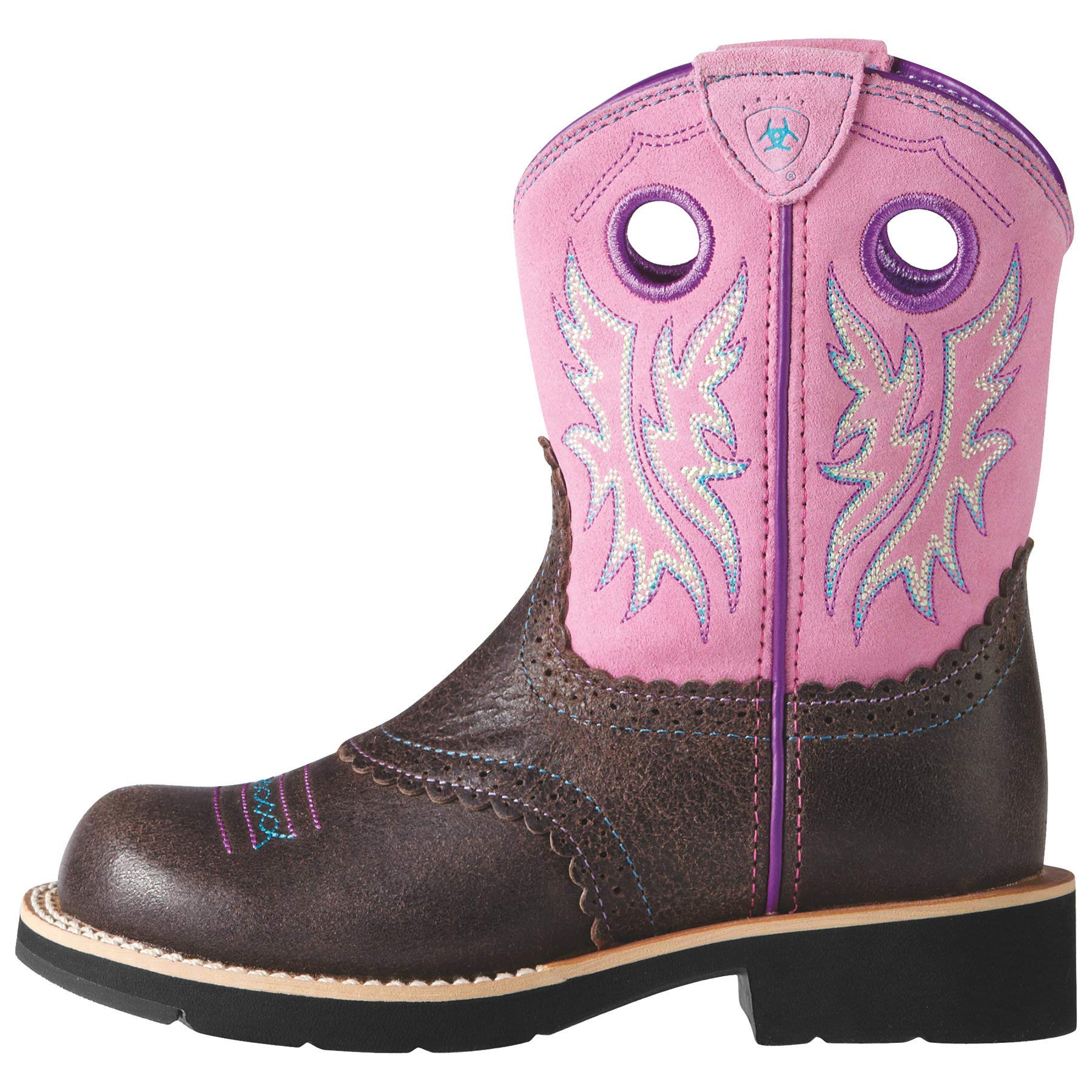 Ariat Unisex Kids' Fatbaby Cowgirl Western Boots - Durable Leather Riding Boots for Boys & Girls - Perfect for Horseback Riding, Rodeos & Country Fashion