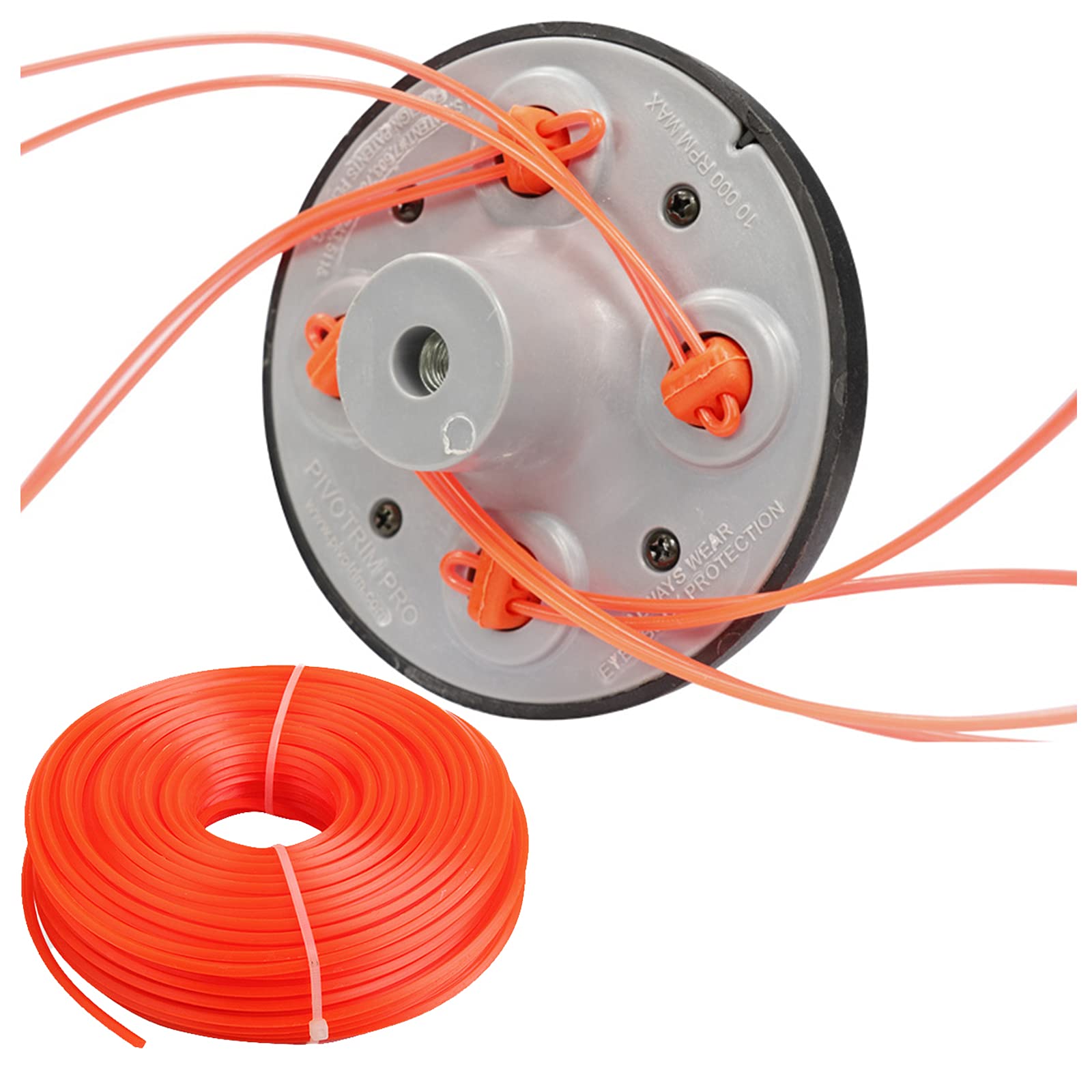 JOJOCY Universal M10 x 1.25 LH String Trimmer Head Replacement - Easy Load Brushcutter Attachment with 59