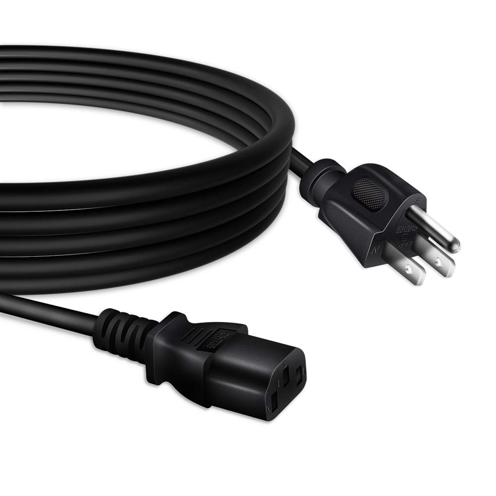 PwrON 6ft/1.8m UL Listed AC Power Cord with Outlet Socket Plug - Compatible with ASUS VW246H, VK248H-CSM LED LCD Monitors & TVs - Perfect for Home Office, Gaming Setup & Entertainment Systems