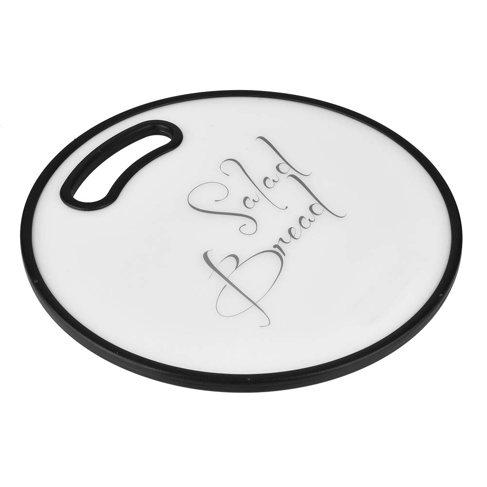 Elegant Round White Plastic Cutting Board with Hanging Hole - Durable Kitchen Chopping Mat for Home, Sushi Restaurants, and Meal Prep