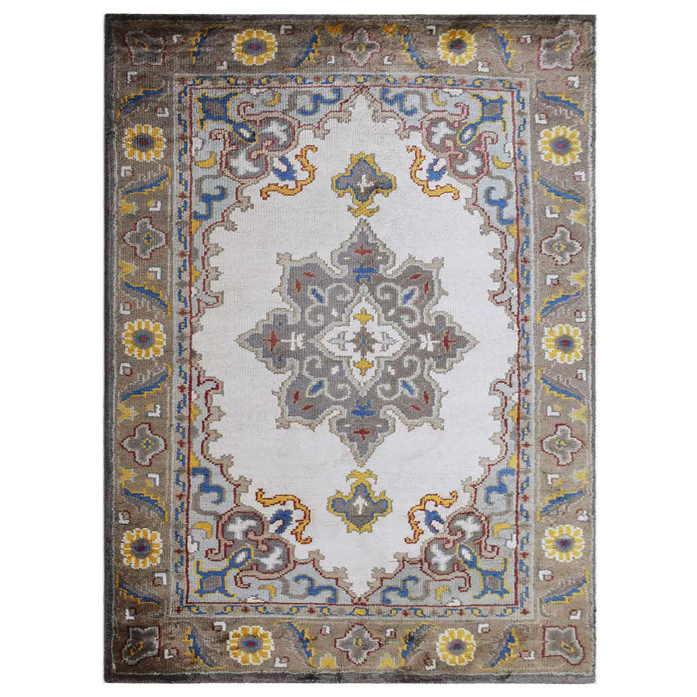 Hand Knotted Hypnotic Rug - Bohemian Style Area Rug for Living Room, Bedroom, Yoga & Meditation Space - Soft & Durable Home Decor