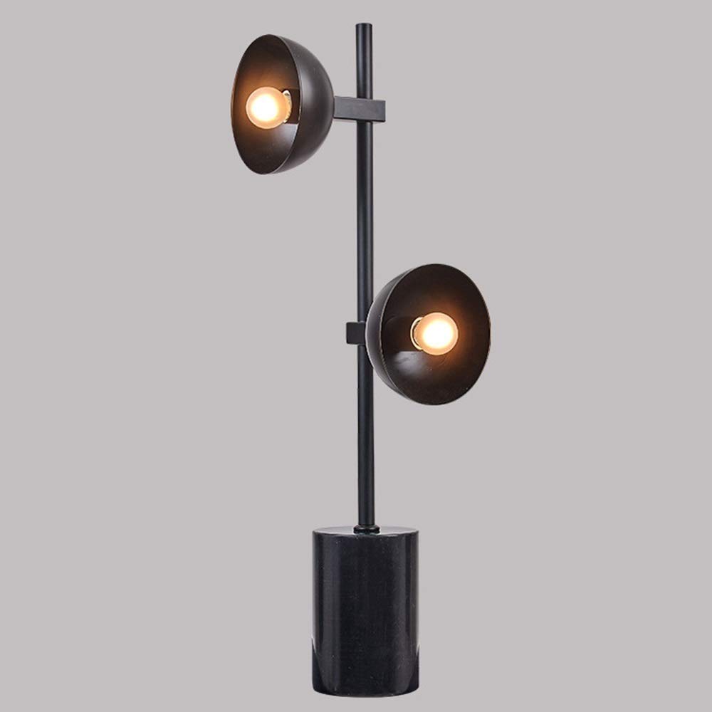 Modern 2-Light LED Desk Lamp - Simple Creative Iron Art Table Lamp for Living Room, Bedroom & Dining Decor - E27 Edison Bulb Compatible - Perfect for Reading, Working & Ambient Lighting