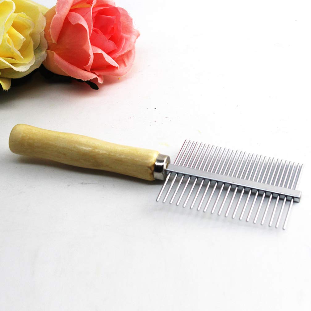 2-Pack Pet Grooming Brush for Dogs & Cats - Stain Removal Comb with Fine Teeth - Durable Dog & Cat Comb for Detangling & Cleaning - Perfect for Daily Pet Care & Grooming Supplies