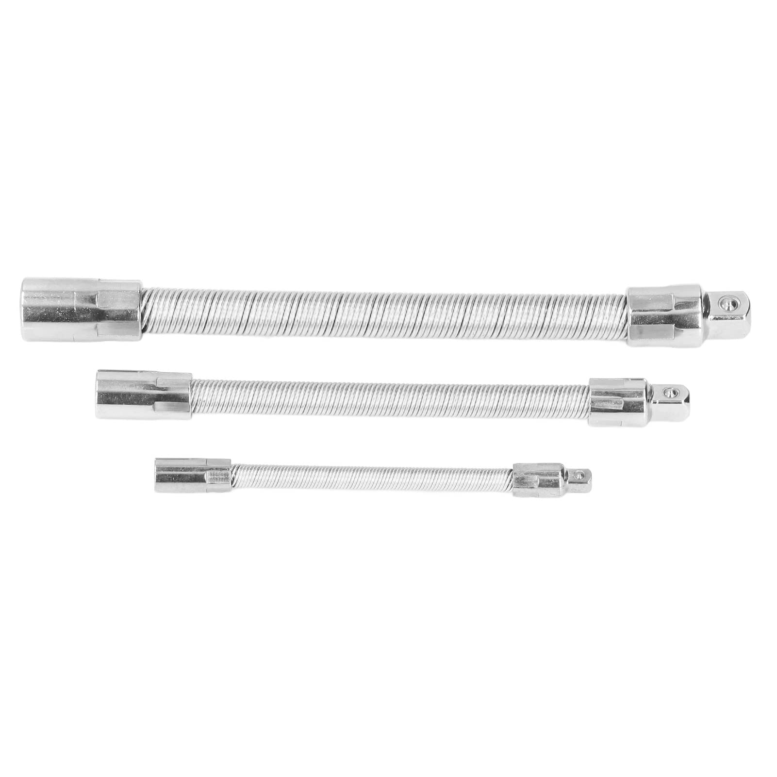 NIKOU 3-Piece Flexible Extension Bar Set - Bendable Soft Socket Screwdriver Extension Rod for Electrical Cabinet & Tight Spaces - Ideal for Electricians, DIY Home Repairs, and Automotive Maintenance