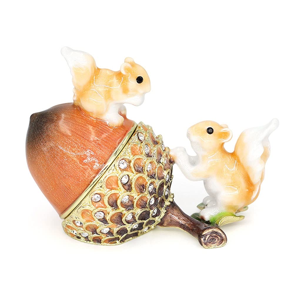 Hand-Painted Cute Squirrel Trinket Box - 2.1