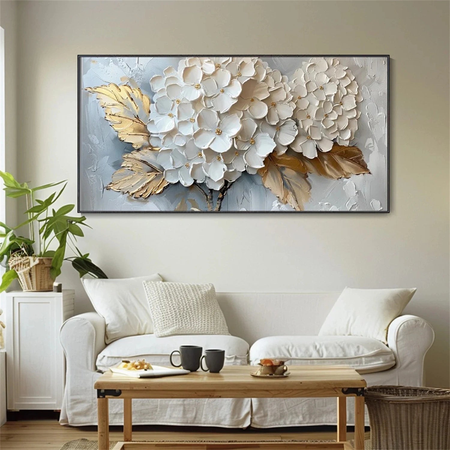 Flower and Tree Painting #FT125 - Handmade Canvas Wall Art for Home Decor, Office & Living Room