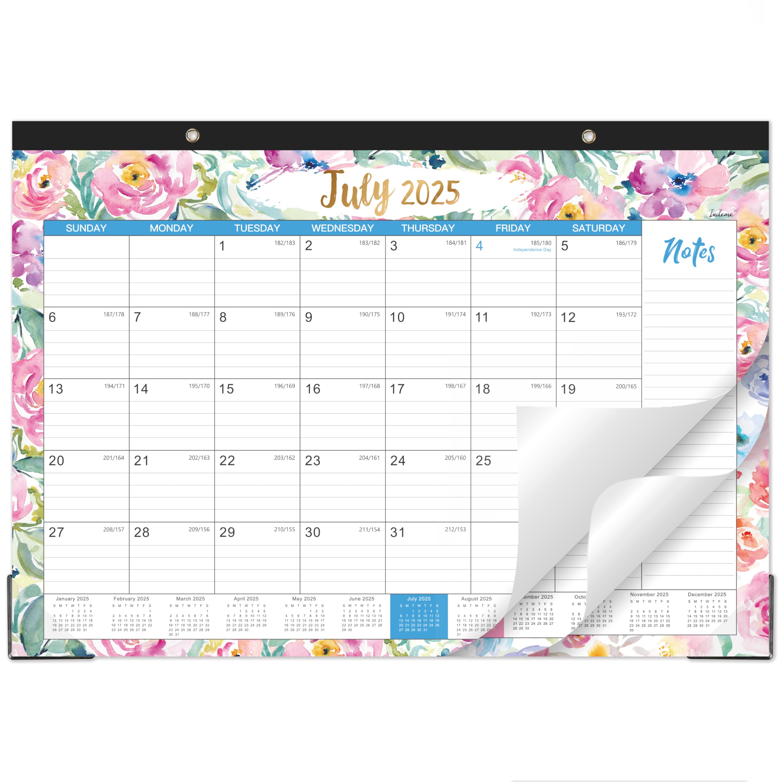 2025-2026 18-Month Large Desk Calendar Planner | July 2025 - December 2026 | 17