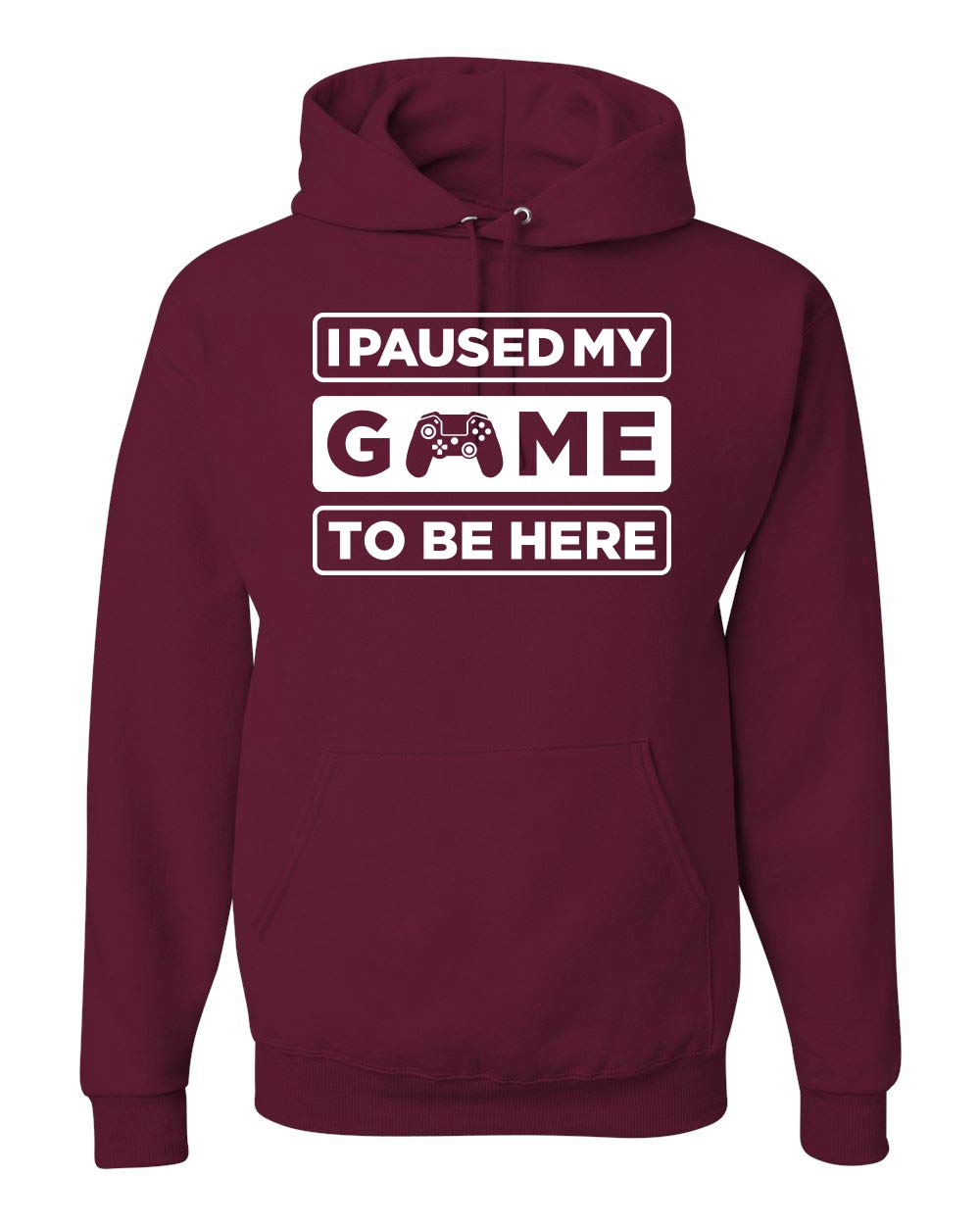 Wild Bobby 'I Paused My Game to Be Here' Gaming Hoodie - Unisex Graphic Sweatshirt for Gamers & Sports Fans | Perfect for Esports Tournaments, Casual Wear & Gamer Gifts