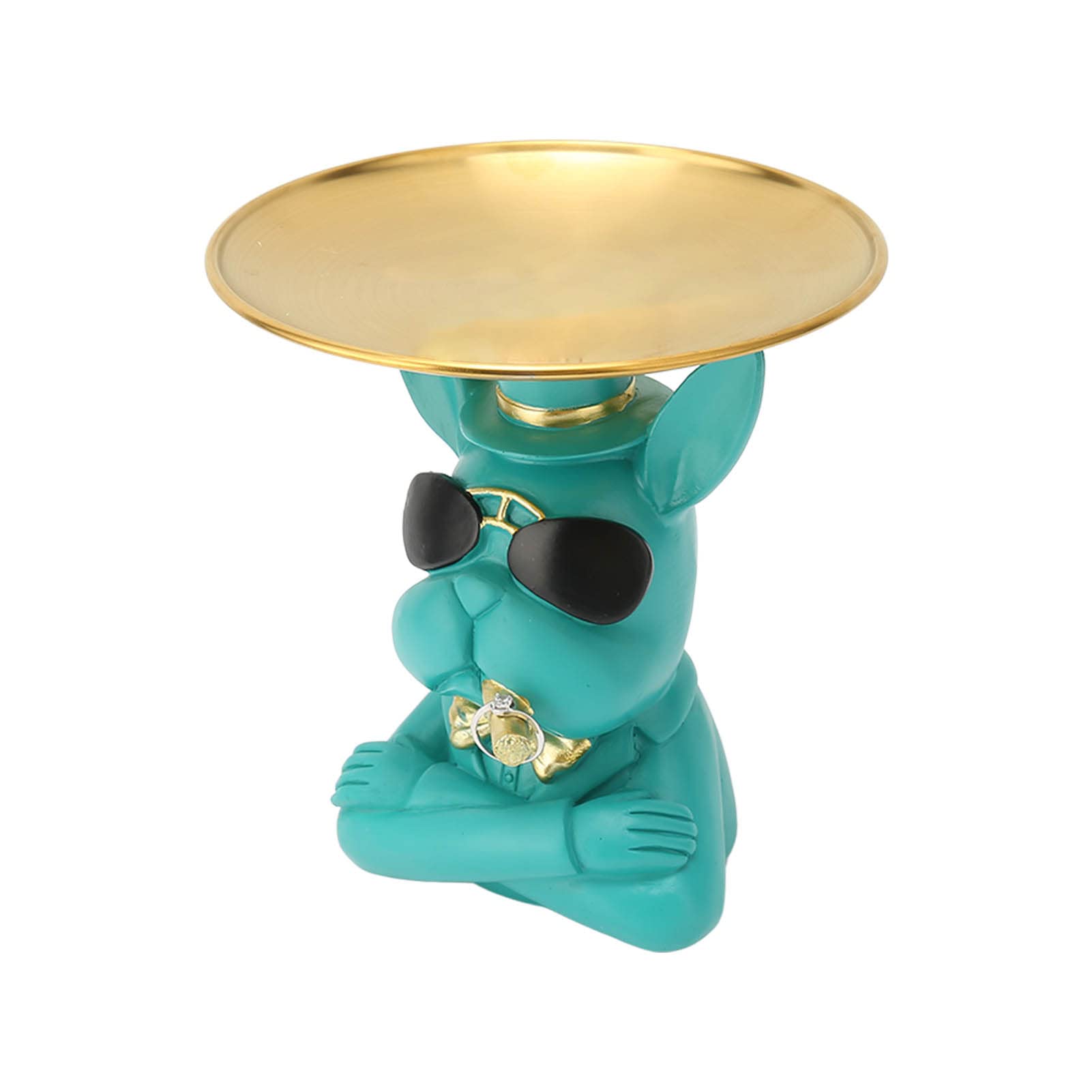 Resin Bulldog Desk Organizer - Multifunctional Candy Dish, Coin Bank & Key Holder - Office & Home Decor for Desk, Countertop, or Shelf - Perfect for Storing Keys, Coins, Candy & Small Items