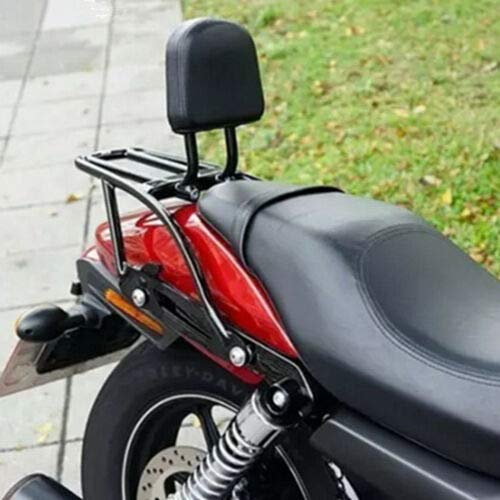 Harley Street 500 750 XG500 XG750 Motorcycle Passenger Backrest with Luggage Rack & Comfortable Sissy Bar Cushion Pad (2015-2016-2017 Models) - Perfect for Long Rides and Touring