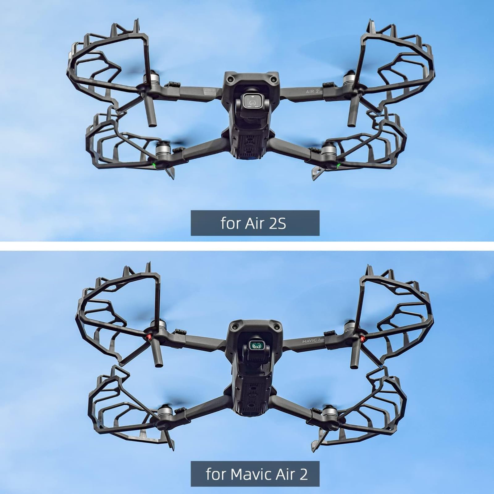 DJI Air 2S/Air 2 Quick Release Propeller Guard - Professional Drone Blade Protector for Mavic Air 2 Series (Grey) | Perfect for Safe Flying, Indoor Practice & Beginner Training
