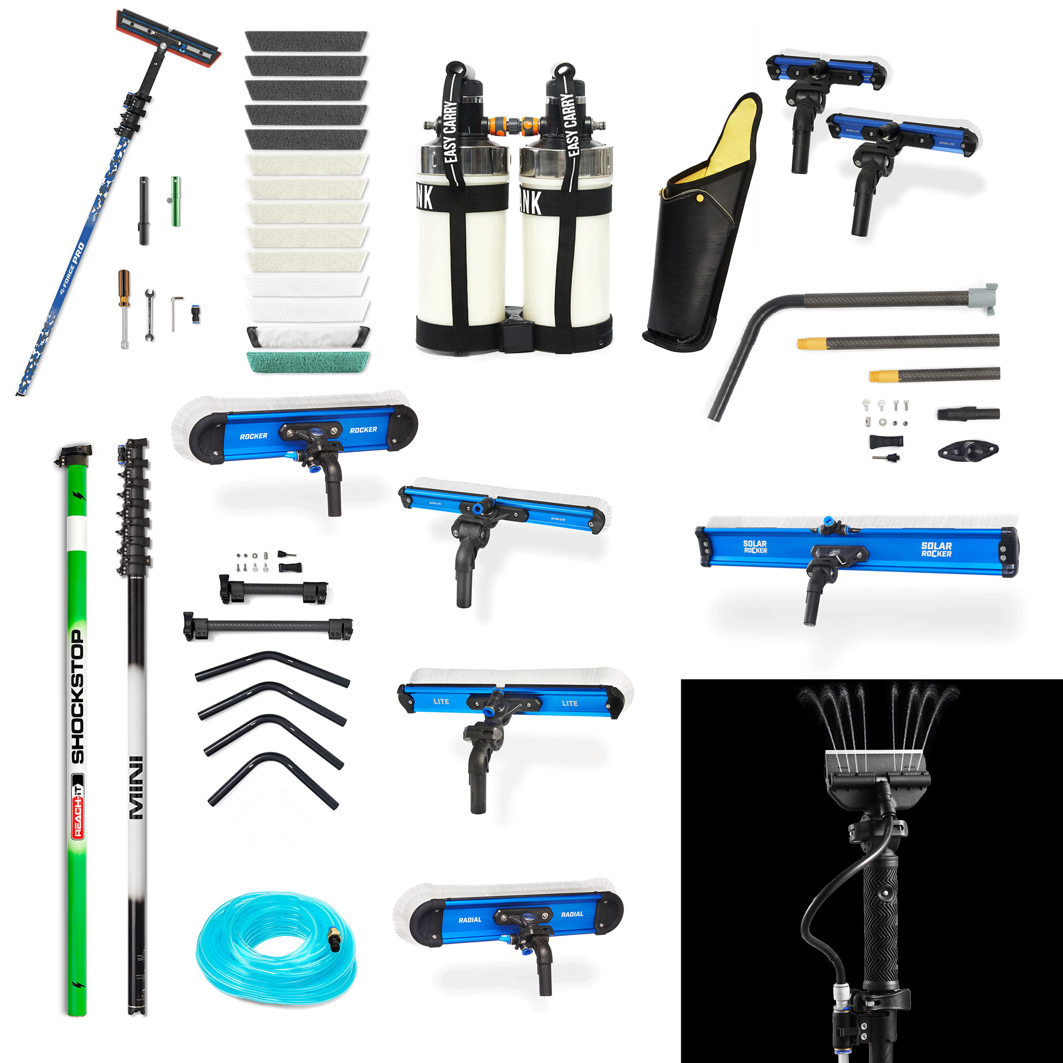 REACH iT Professional Extendable Pole Pack - Adjustable Telescoping Pole for Cleaning, Painting & Maintenance - Perfect for High Ceilings, Windows & Hard-to-Reach Areas