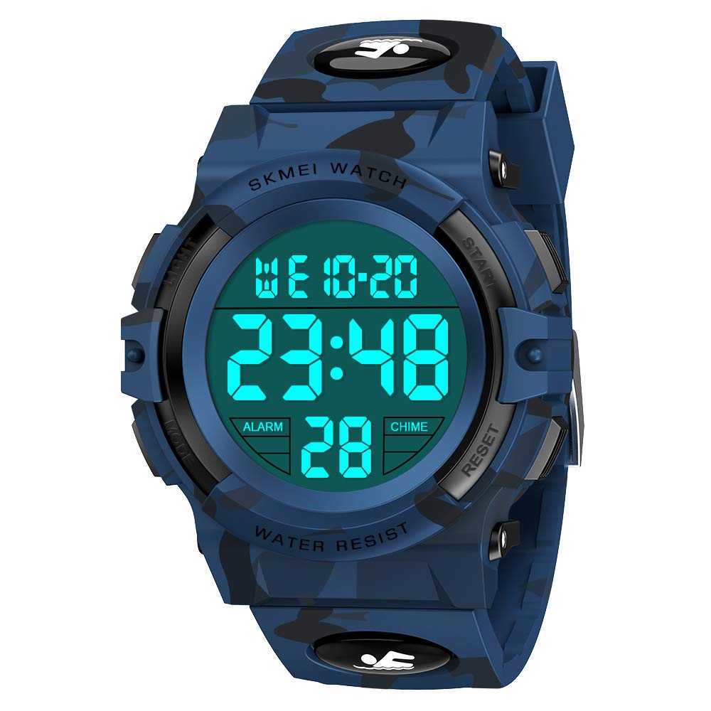 SYOKZEY Kids Digital Watch - LED Waterproof Sports Watch for Boys & Girls, Teens Wristwatch with Alarm & Stopwatch - Perfect Birthday Gift for Kids, School & Outdoor Activities