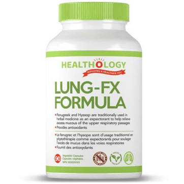 Healthology Lung FX Formula - 90 Veggie Caps for Respiratory Support | Natural Lung Health Supplement for Adults | Ideal for Allergy Season, Smokers & Urban Living