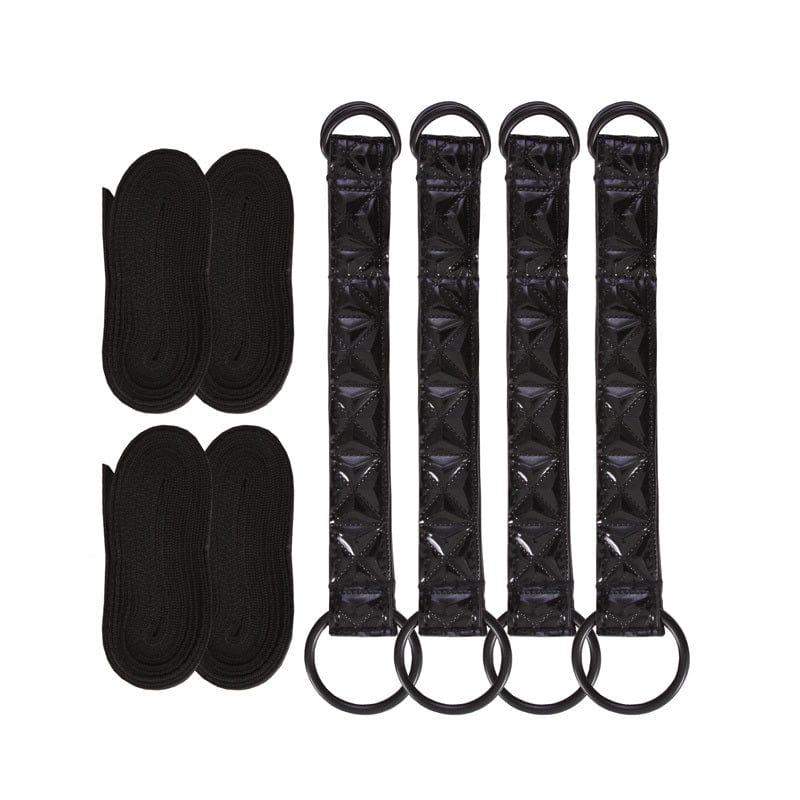 Sinful Bed Restraint Straps Black - Premium Under The Bed Restraints for Couples - Perfect for BDSM, Bondage & Spice Up Your Love Life