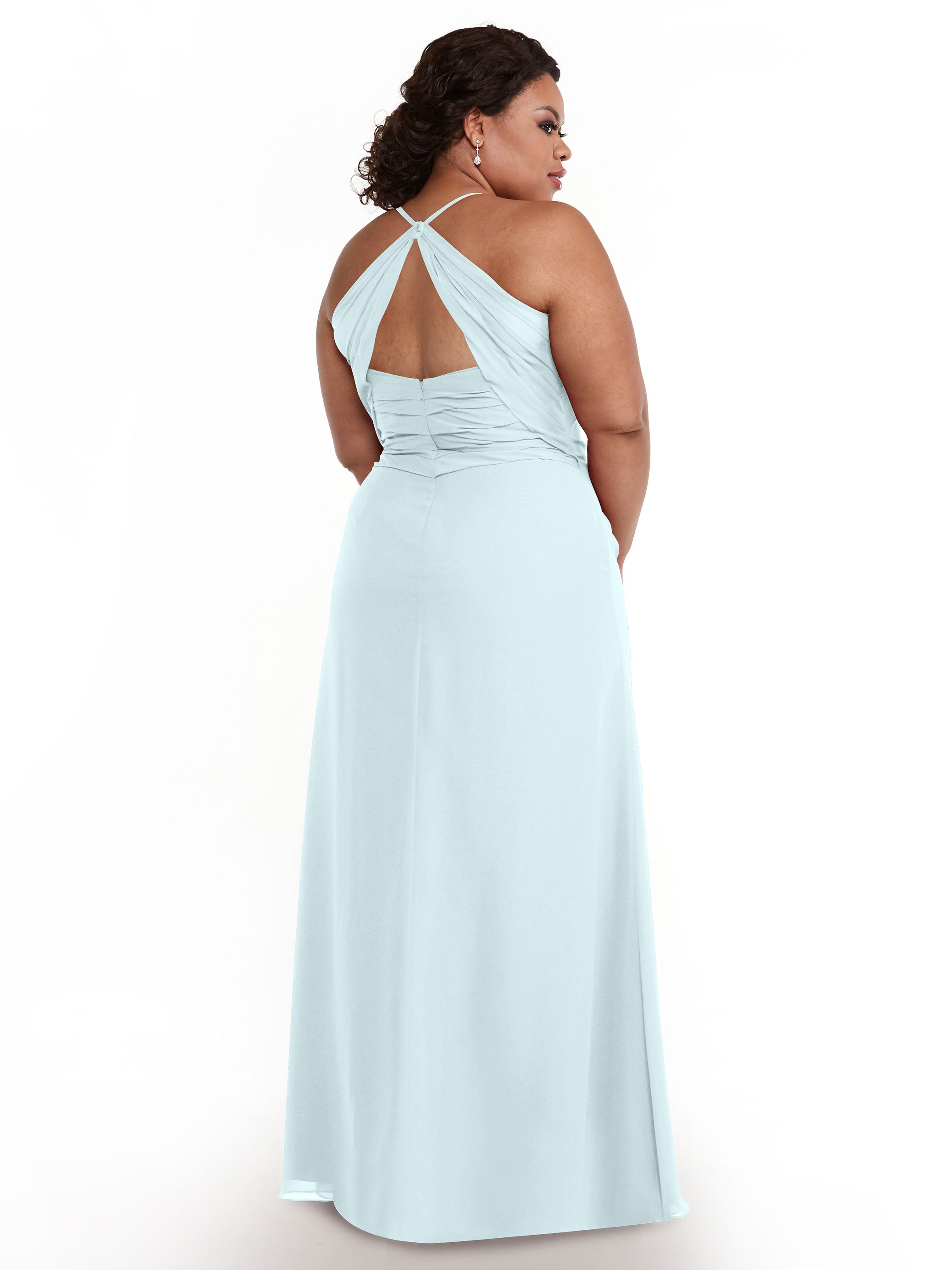 Elegant A-Line Chiffon Bridesmaid Dress with High Slit - Perfect for Weddings, Formal Events & Special Occasions