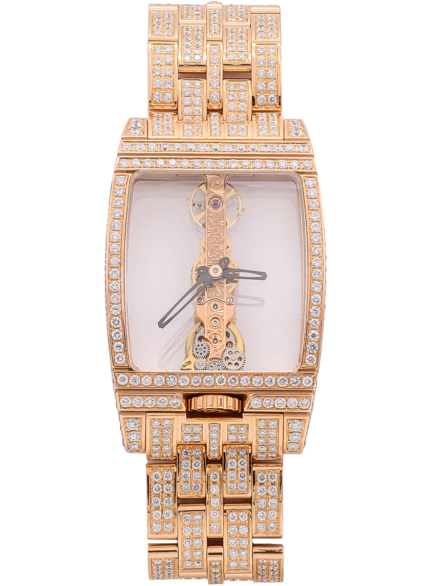Corum Golden Bridge 18K Rose Gold & Diamond Unisex Watch - Luxury Timepiece for Special Occasions & Gifts