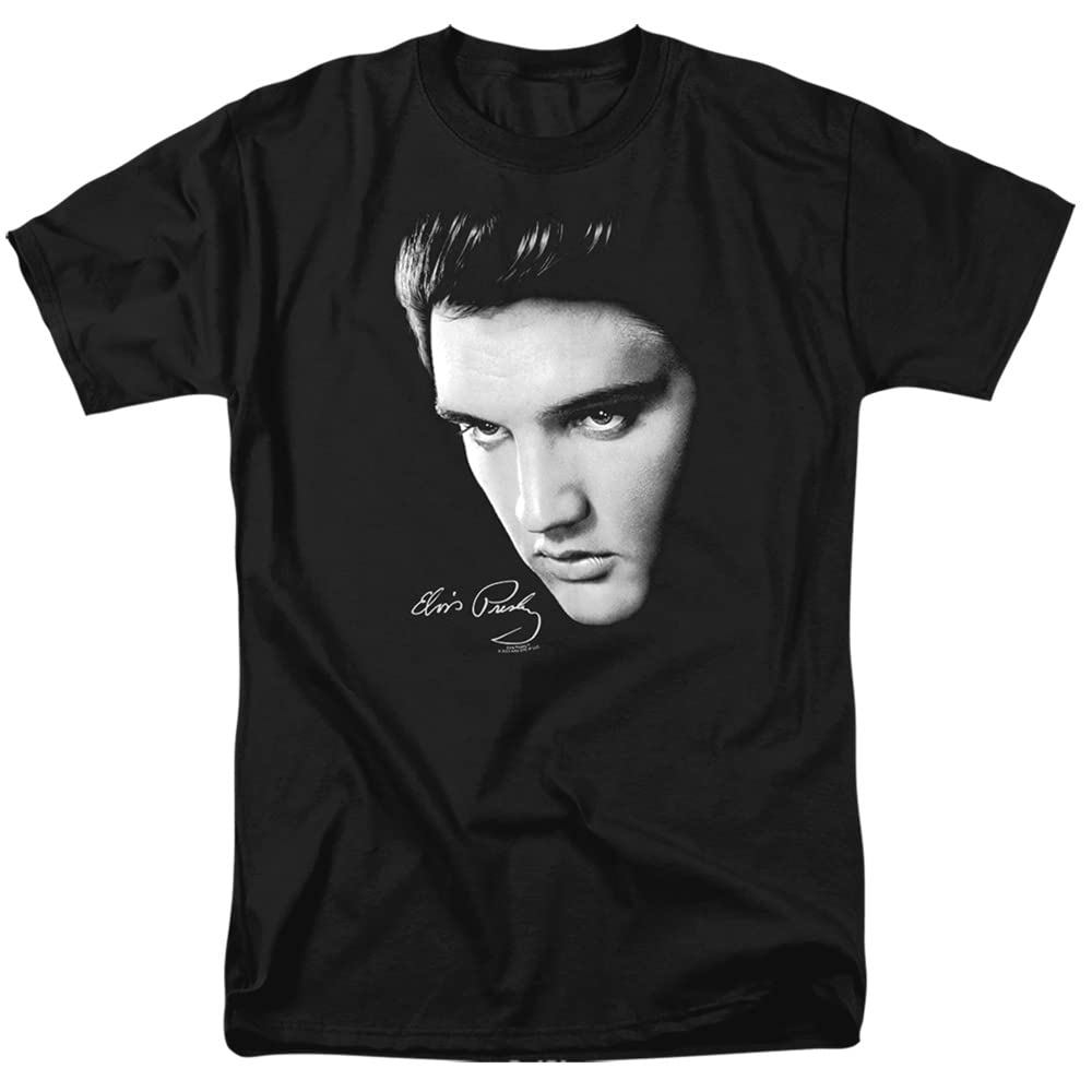 Elvis Presley Vintage Face Print T-Shirt - Medium Size for Men - Perfect for Concerts, Parties & Retro Fashion Lovers