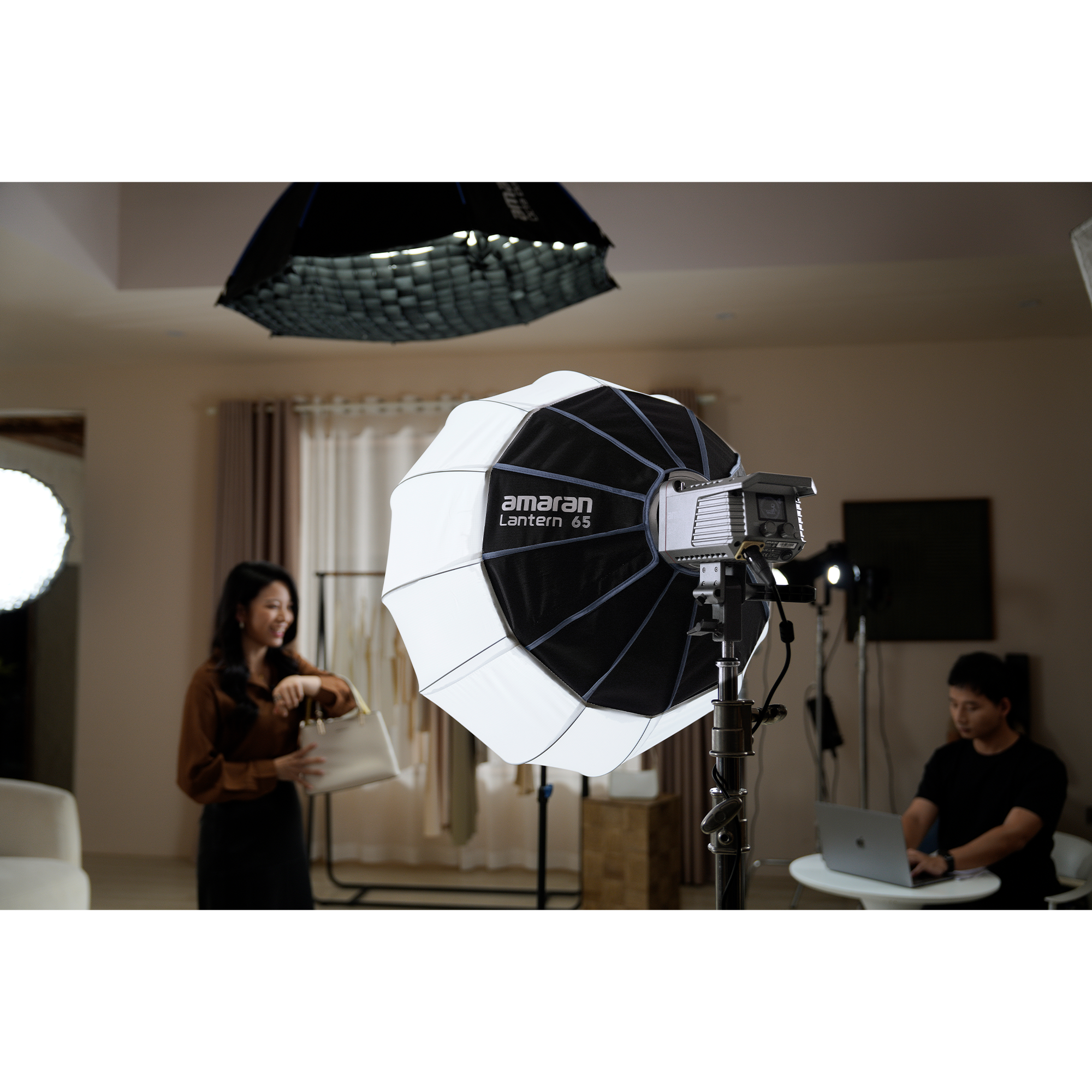 Amaran Lantern 65 LED Video Light - Professional Dimmable Lighting for Photography, Videography, and Film Production - Perfect for Studio, YouTube, and Outdoor Shooting