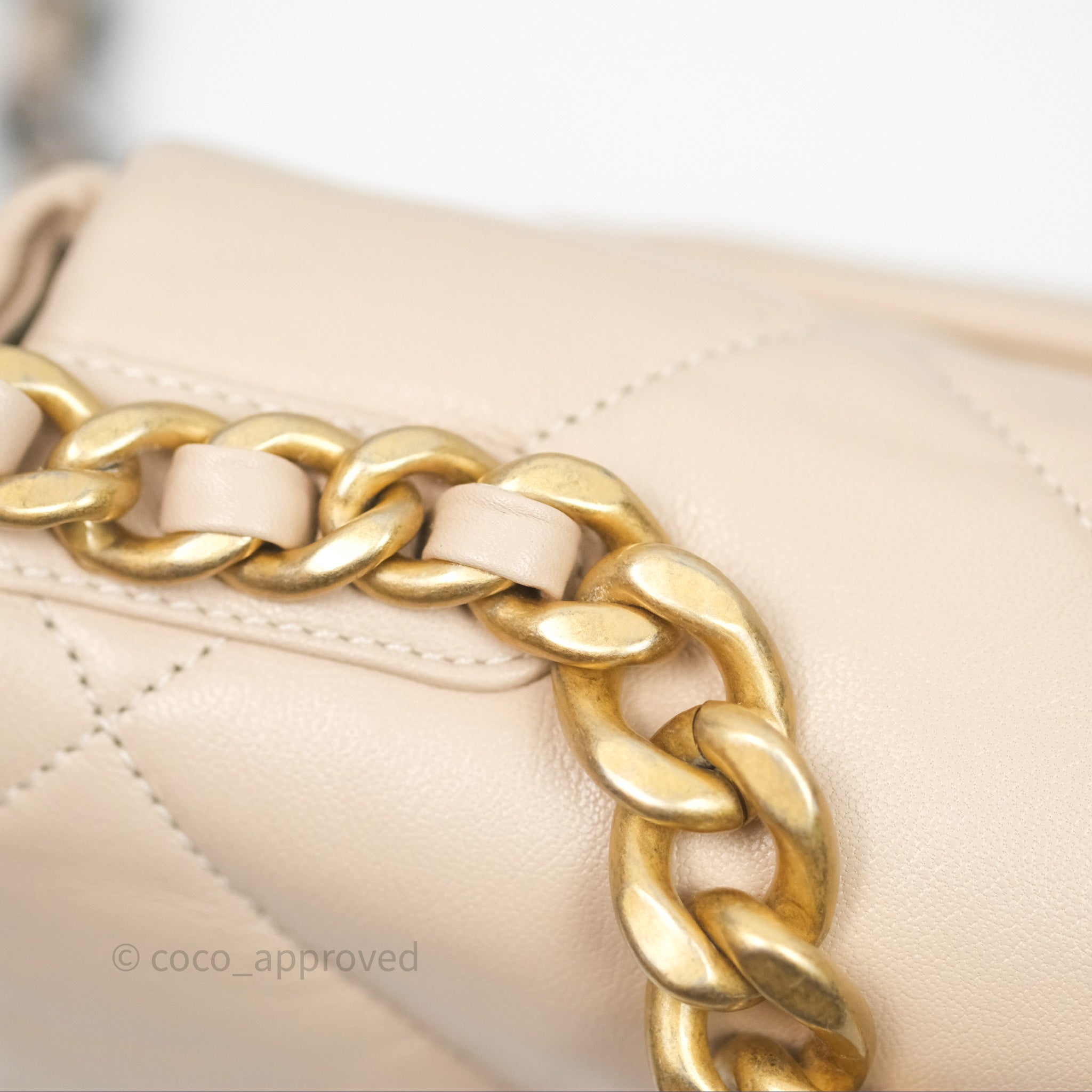 Chanel 19 Small Beige Mixed Hardware Flap Bag - Luxury Designer Handbag for Women | Perfect for Everyday Use, Office & Special Occasions